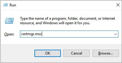 Use this command on Run dialog box