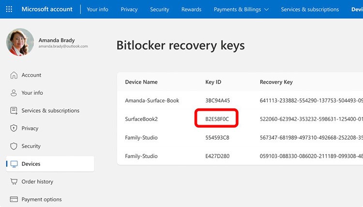 BitLocker Recovery Keys