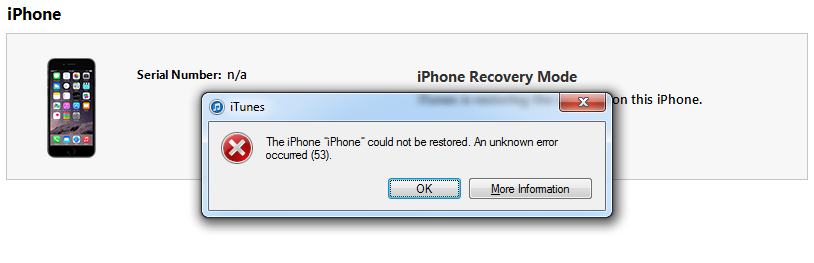 iPhone Error 53