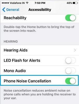 Phone Noise Cancellation option