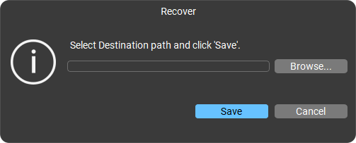 select destination and save
