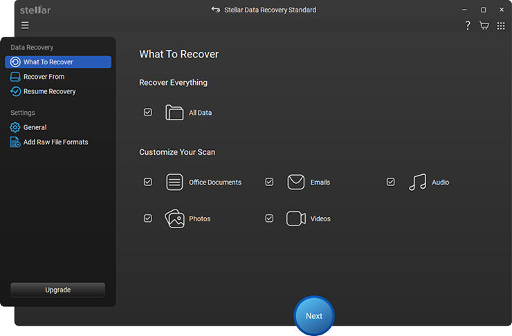 windows data recovery standard