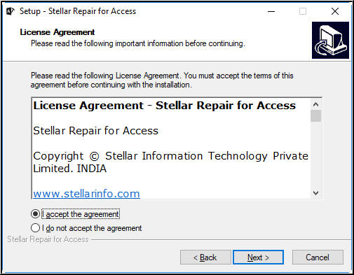 Image of the License Agreement