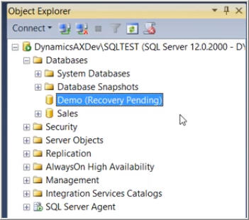 Recovery Pending State in SQL Server