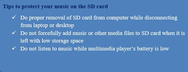 Tips to protect your music on SD card