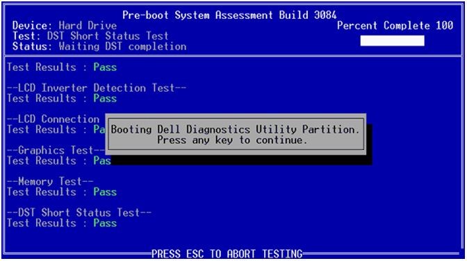 booting dell diagnostics