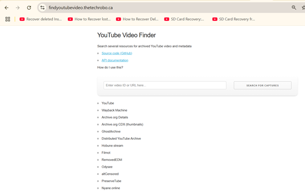 recover deleted videos on YouTube