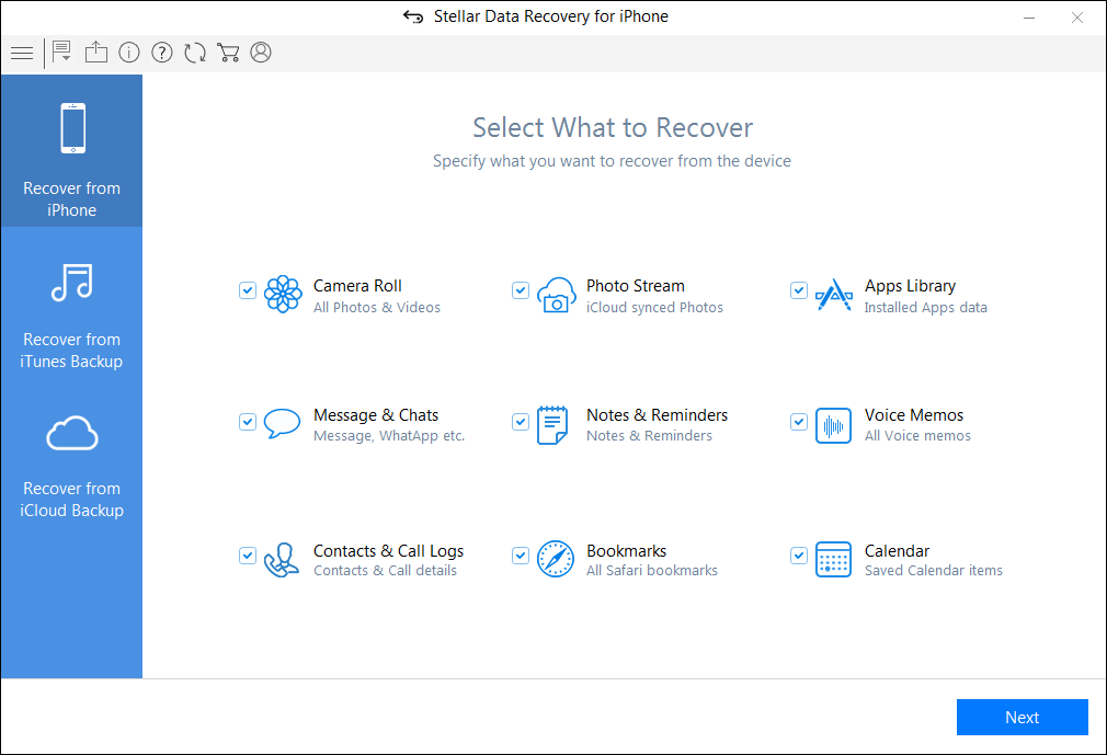 Stellar Data Recovery for iPhone- recover from iPhone