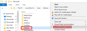 Restoring previous version of Outlook data