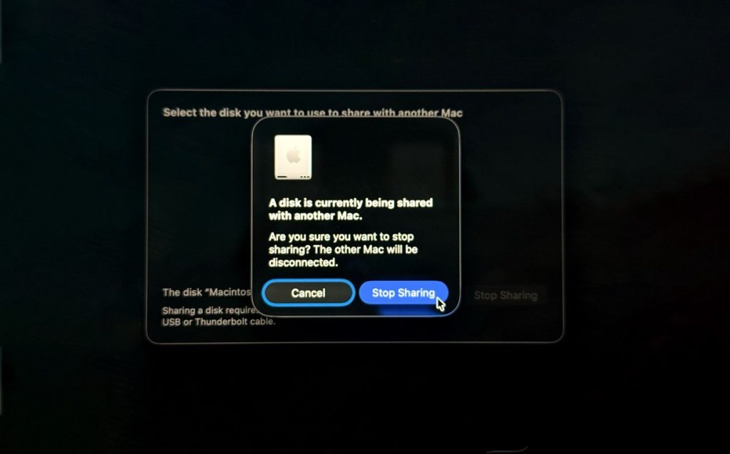  click on stop sharing once the sharing is completed