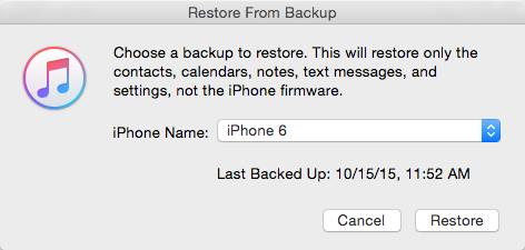 how to restore contacts on iPhone from iTunes Backup