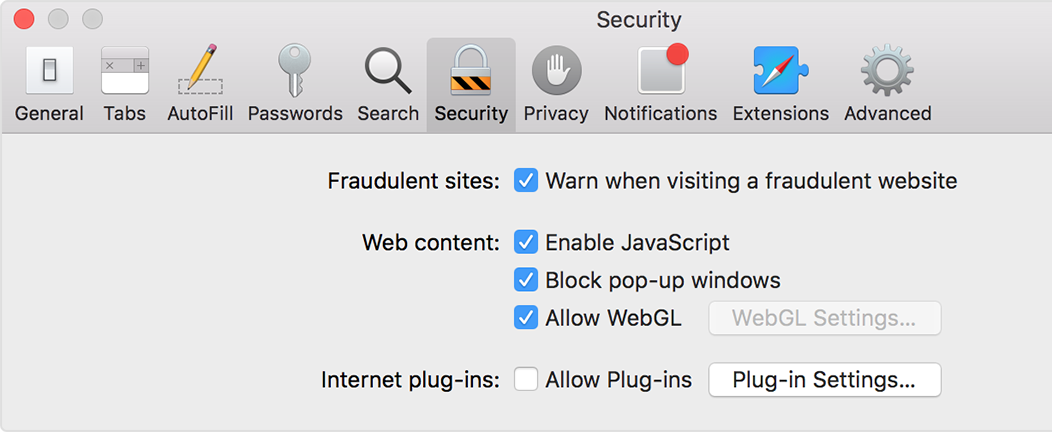 Disable Plugins in Safari or the browser you are using