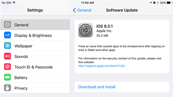 iPhone Software Update iOS