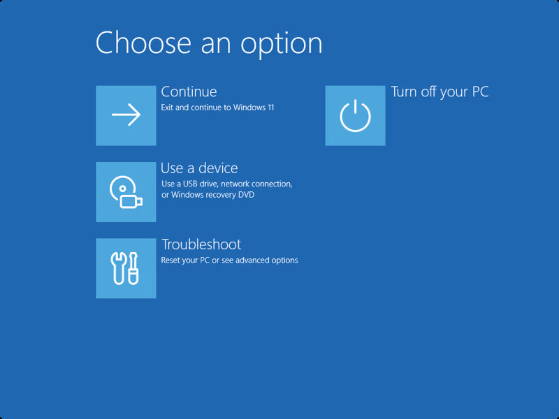 Click troubleshoot