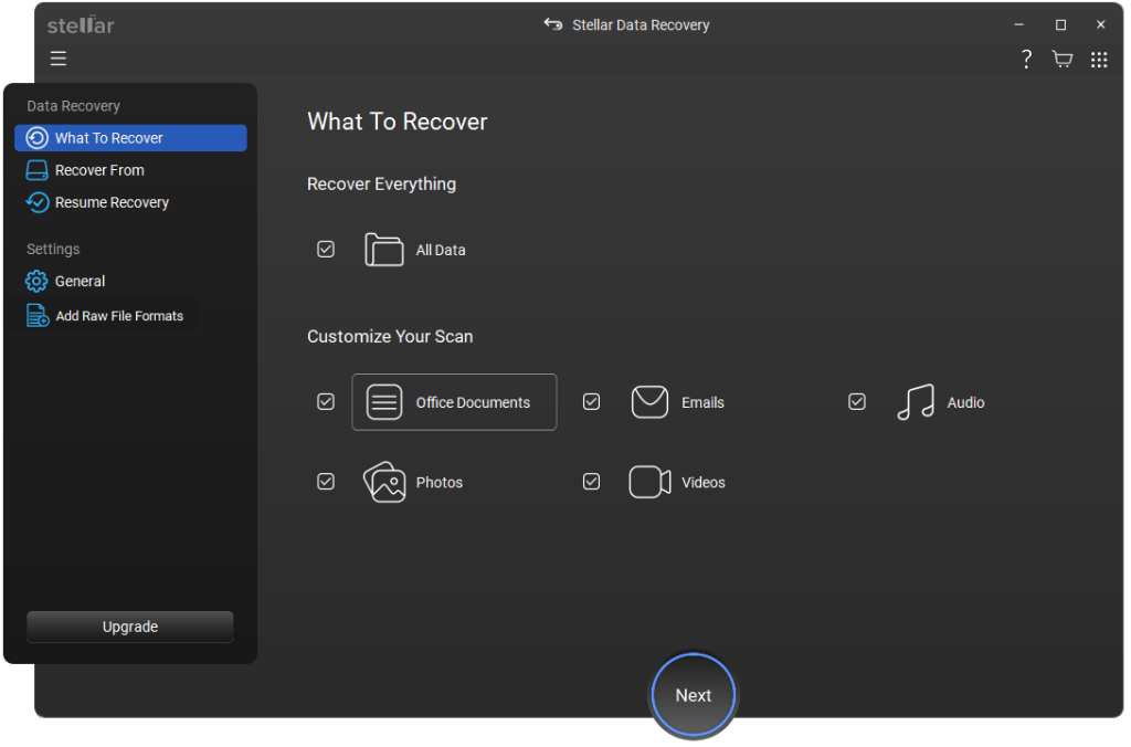 Choose what to Recover