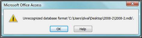 How To Fix Microsoft Access Unrecognized Database Format Error