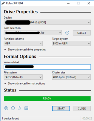 Enter Volume label