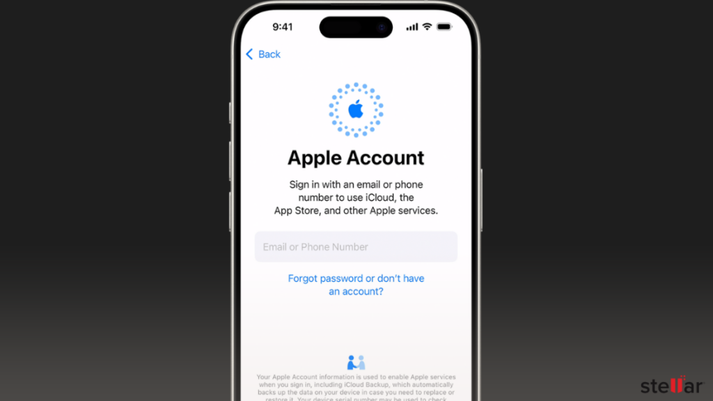 Log in Apple Account