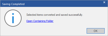 saving completed
