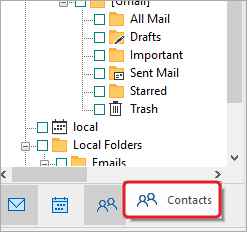 Click on the Contacts button 
