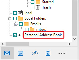 Select the address book that you want to save