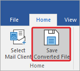 click on Save Converted File