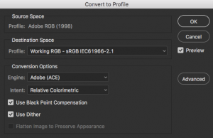 fix jpeg colour change on export in photoshop cc