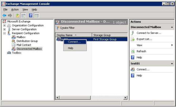 Export disconnected Exchange Mailbox to PST
