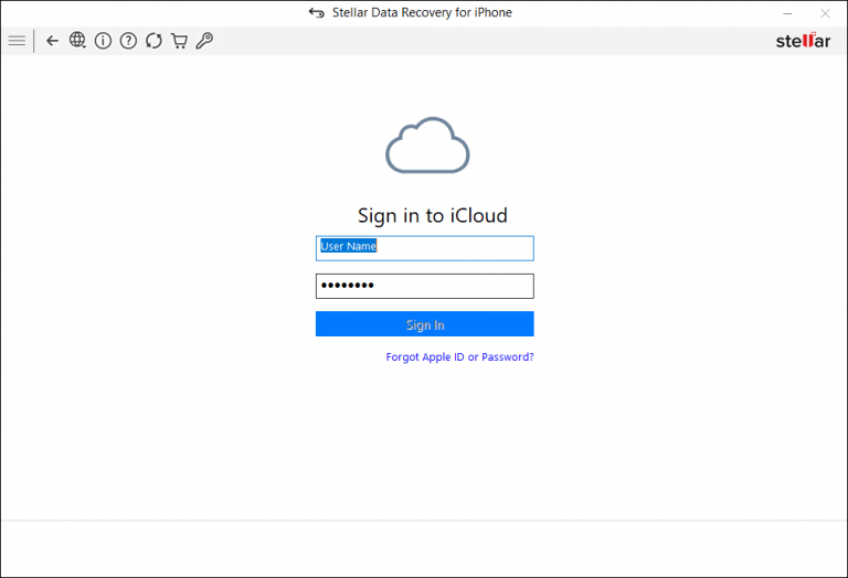 Log in with your Apple ID and password