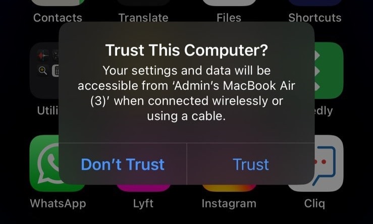 Trust this Computer message