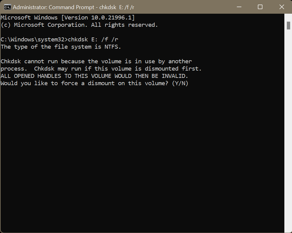 Run CHKDSK Scan