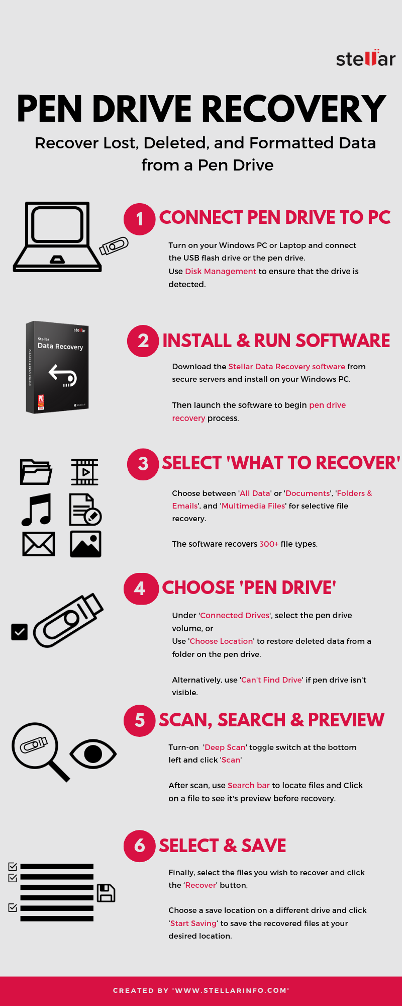 Stellar Data Recovery software restores your lost data