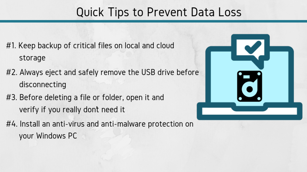 Tips to avoid data loss in Windows