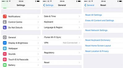 Reset Network Settings on your iPhone