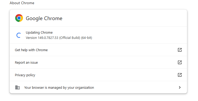 automatic chrome update 