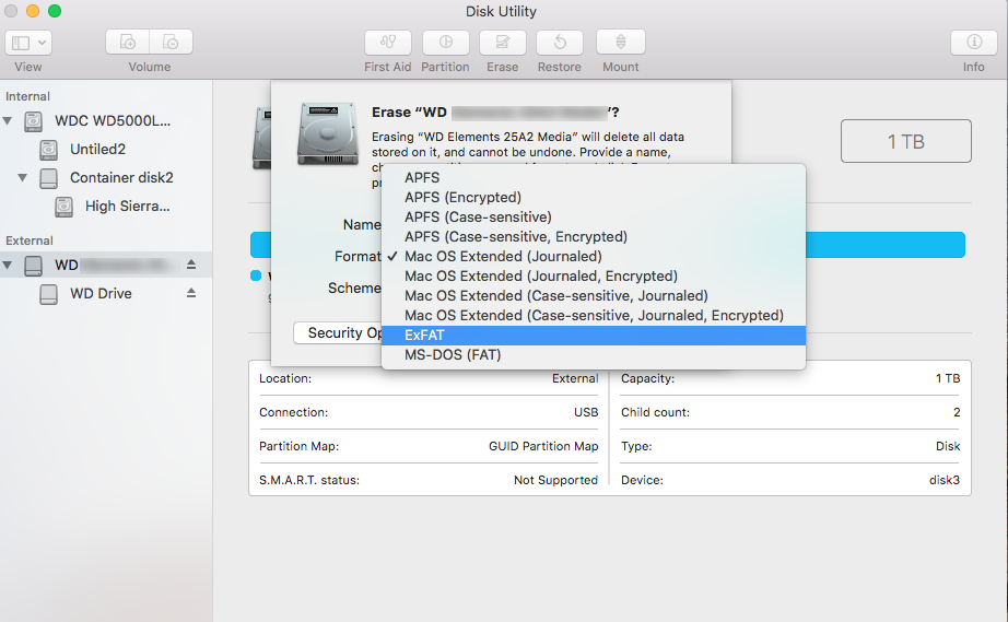 how to format wd elements for mac and windows