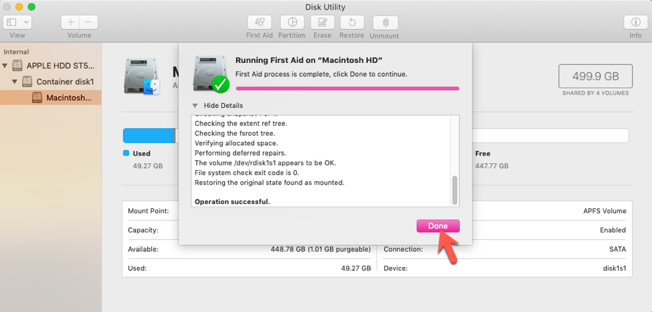 first aid from recovery mac 10.14