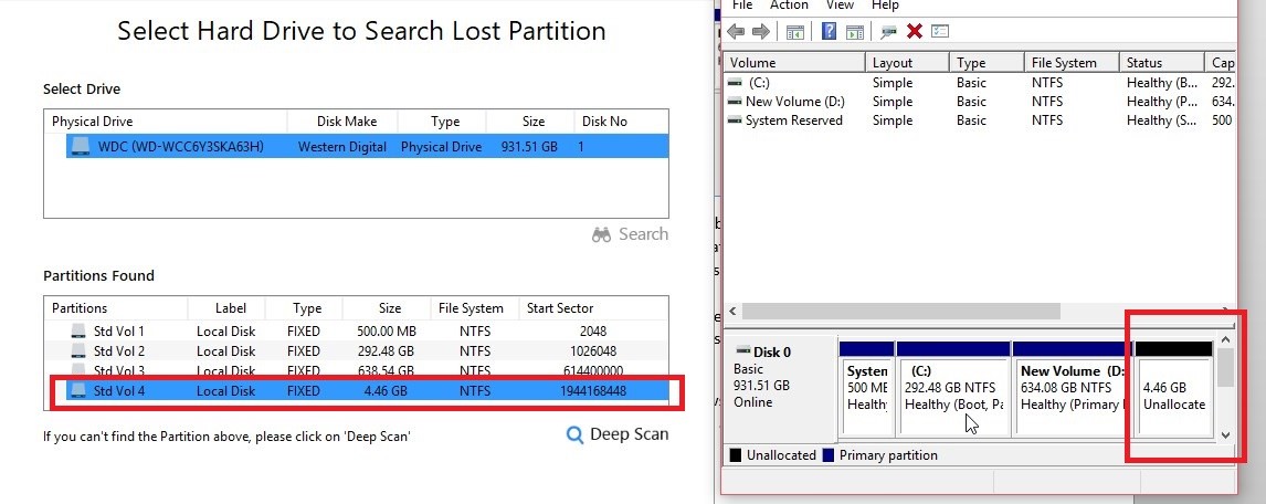 Recover Unallocated Drive