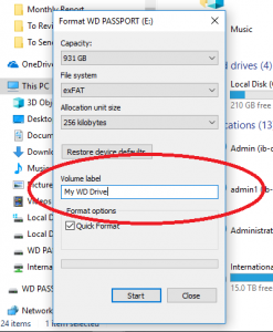 formatting wd passport for mac