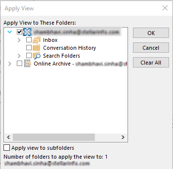 Outlook subfolders missing