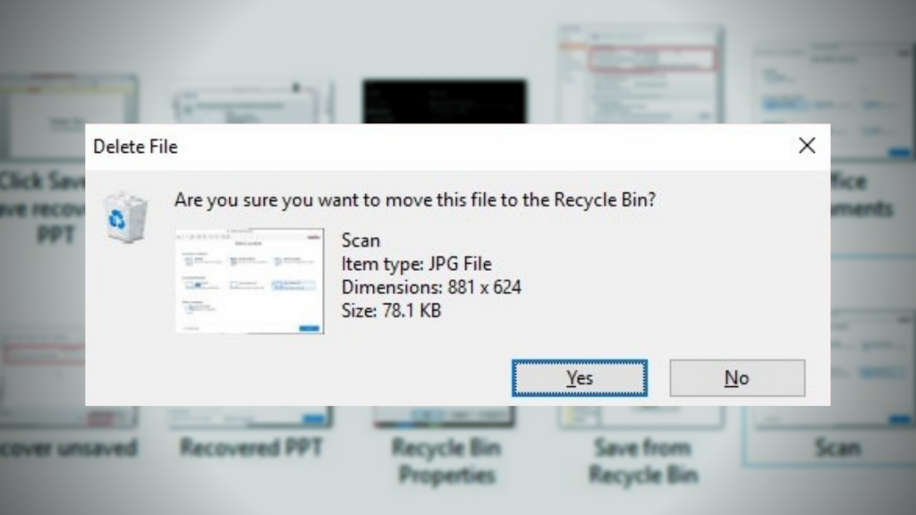 Are you sure you want to delete files message