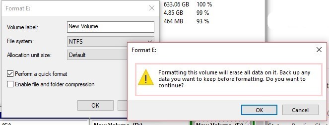 RAW Drive Erase Data