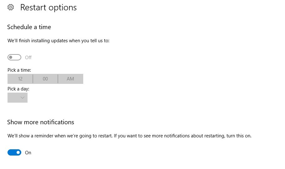 Choose the time when you want to install the apps and turn on 'Notifications'