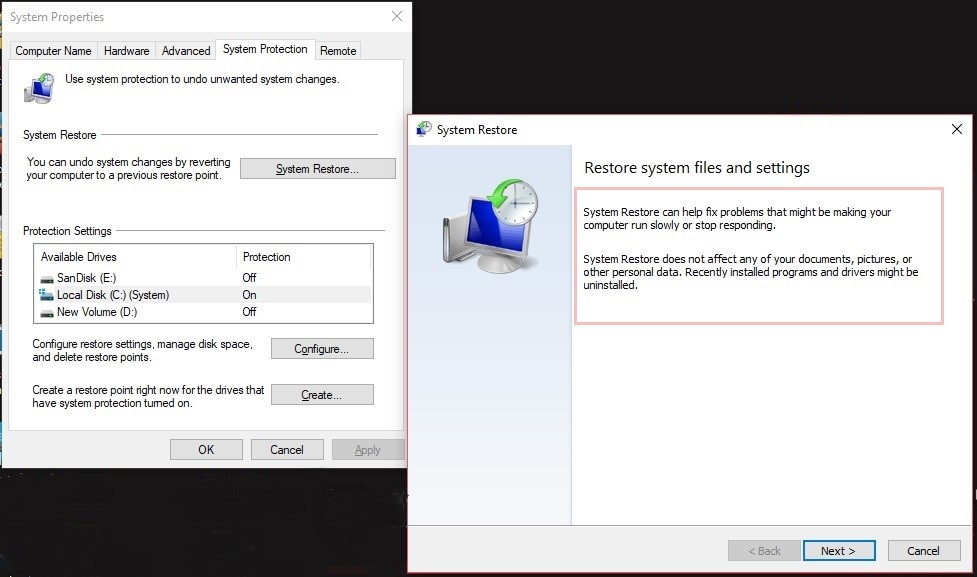 System Restore never deletes personal files