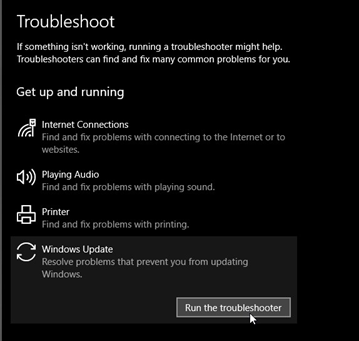 Windows Update troubleshooter to fix 0x800705b4 error