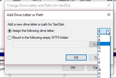 Choose a drive letter