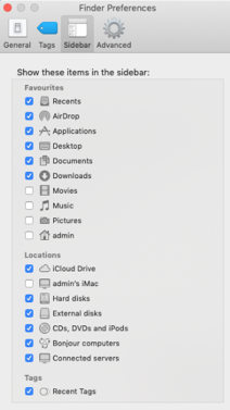 Finder-Sidebar