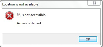 Partition Is Not Accessible