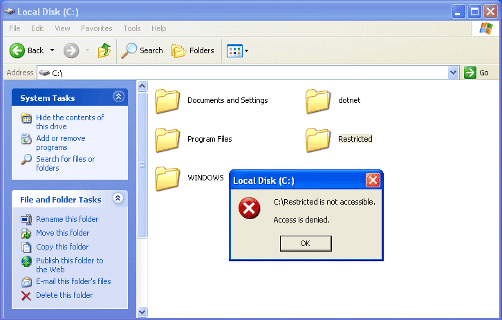 windows XP-access-denied