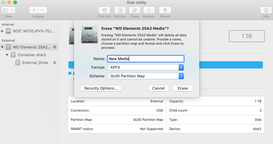 mac os external hard drive format